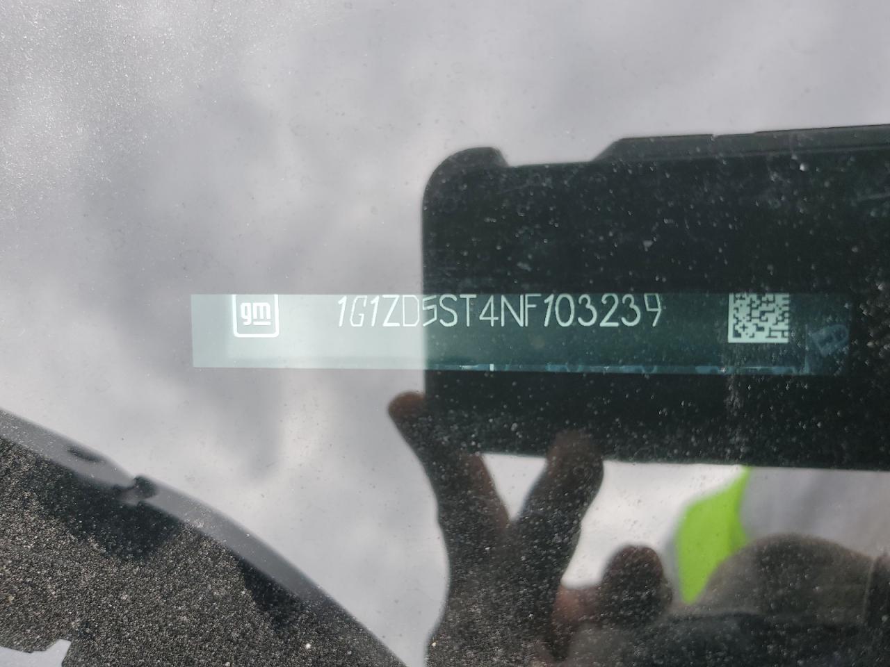 2022 CHEVROLET MALIBU LT VIN:1G1ZD5ST4NF103239