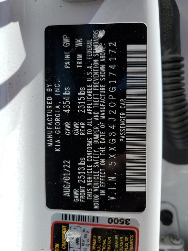 2023 KIA K5 EX VIN:5XXG34J20PG174172