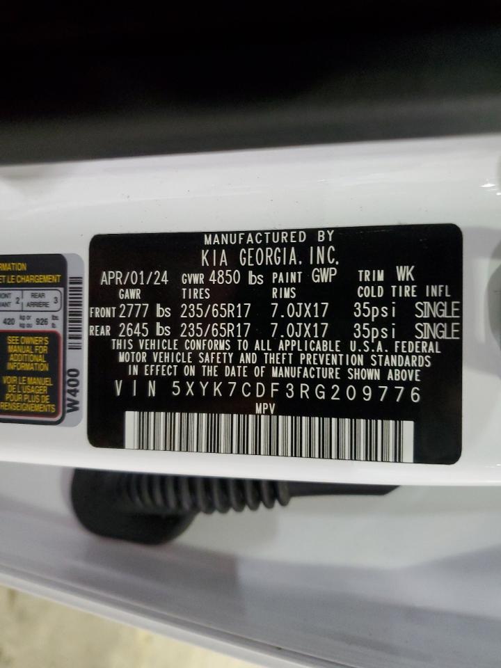 2024 KIA SPORTAGE X-PRO VIN:5XYK7CDF3RG209776