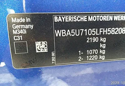 2020 BMW 340 WBA5U7105LFH58208 VIN:WBA5U7105LFH58208