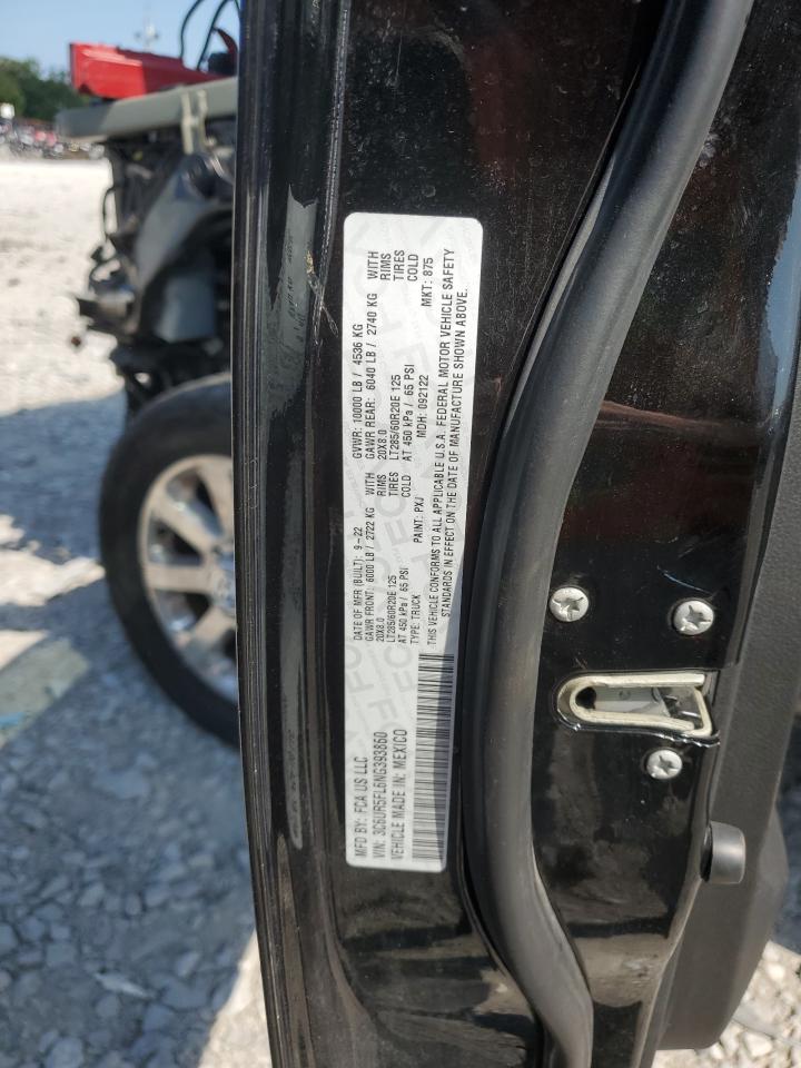 2022 RAM 2500 LARAMIE VIN:3C6UR5FL6NG393860