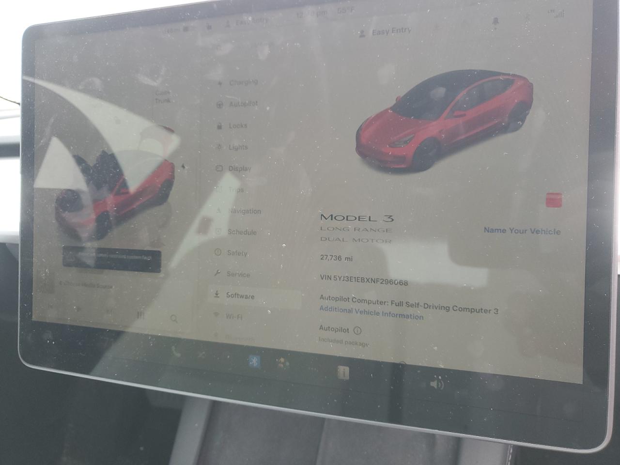 2022 TESLA MODEL 3  VIN:5YJ3E1EBXNF296068