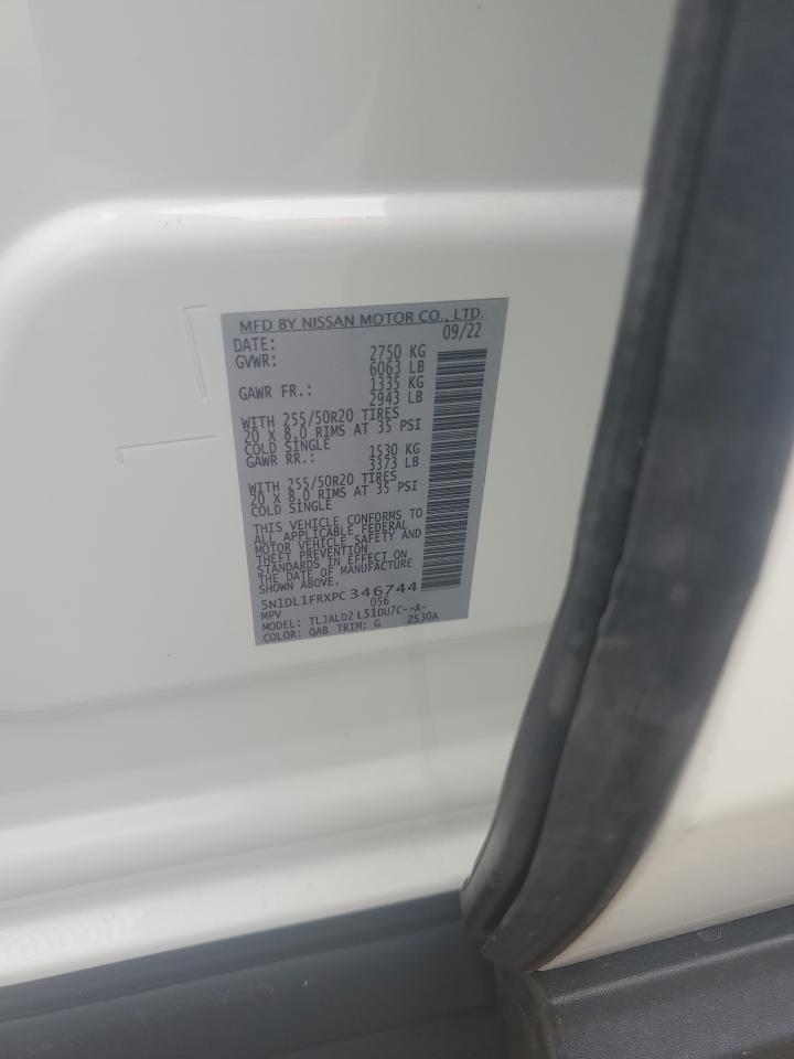 2023 INFINITI QX60 LUXE VIN:5N1DL1FRXPC346744