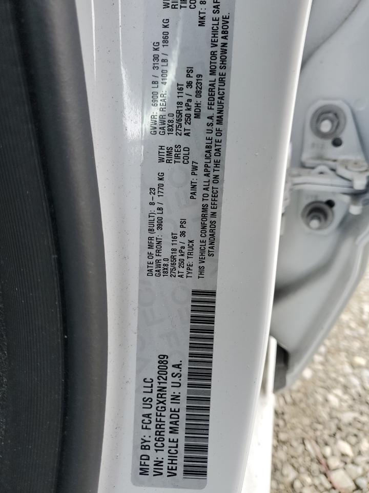 2024 RAM 1500 BIG HORN/LONE STAR VIN:1C6RRFFGXRN120089