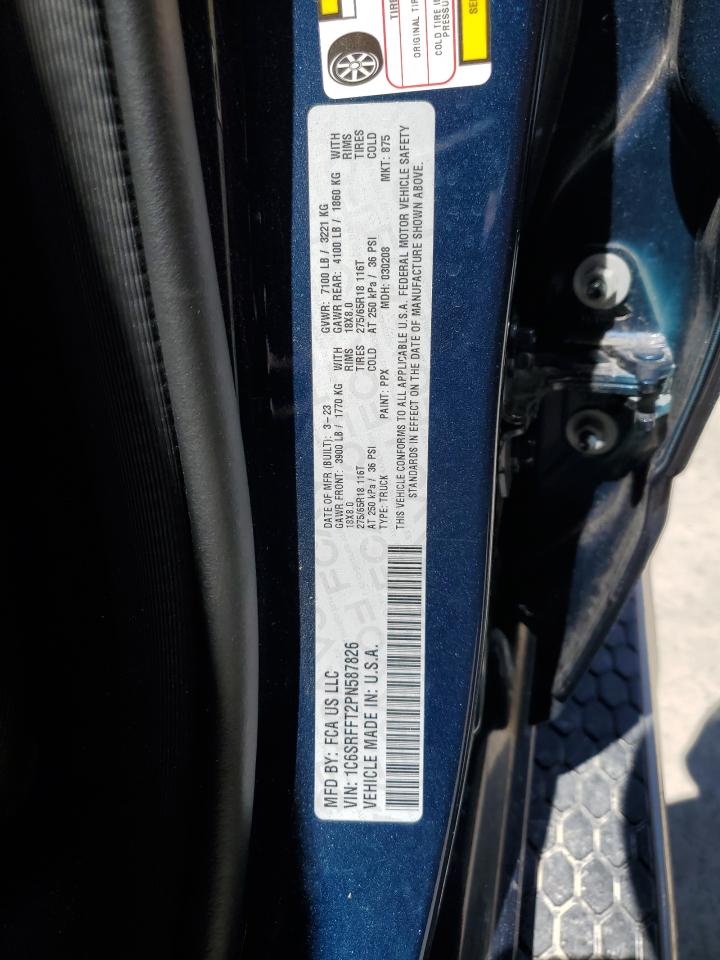 2023 RAM 1500 BIG HORN/LONE STAR VIN:1C6SRFFT2PN587826