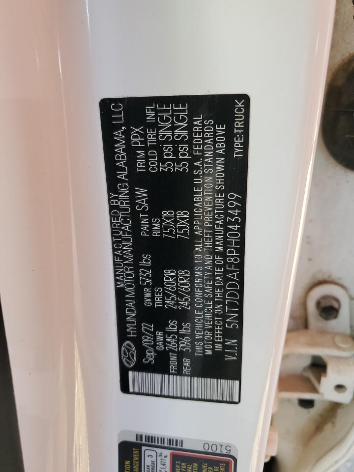 2023 HYUNDAI SANTA CRUZ SEL PREMIUM VIN:5NTJDDAF8PH043499