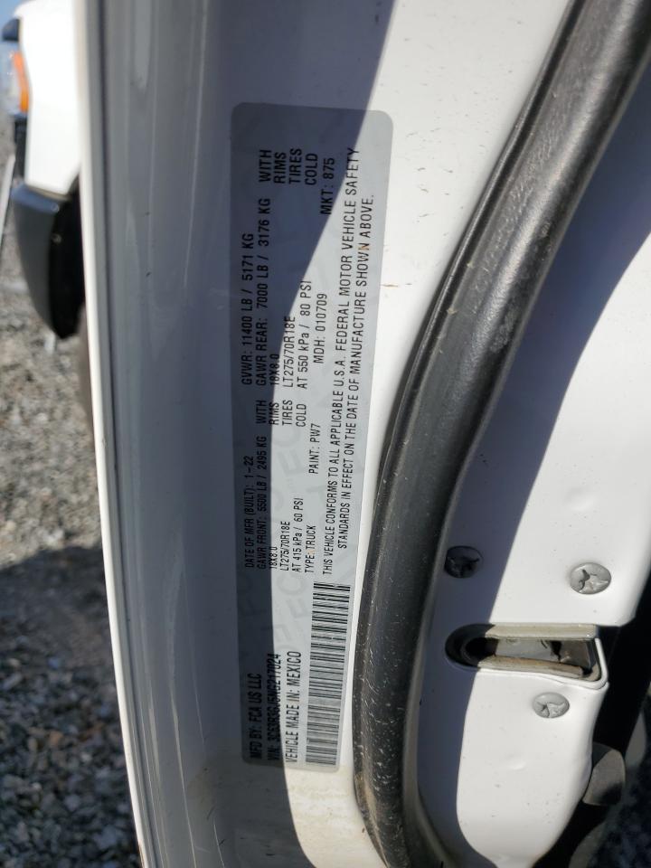 2022 RAM 3500 TRADESMAN VIN:3C63R3GJ5NG217024
