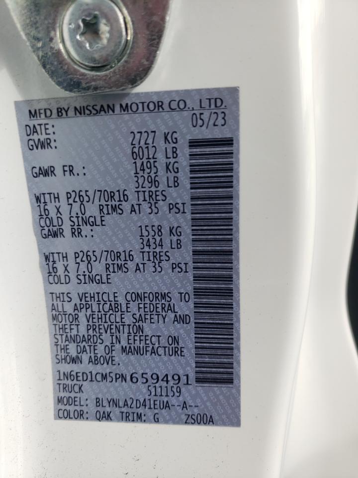 2023 NISSAN FRONTIER S VIN:1N6ED1CM5PN659491