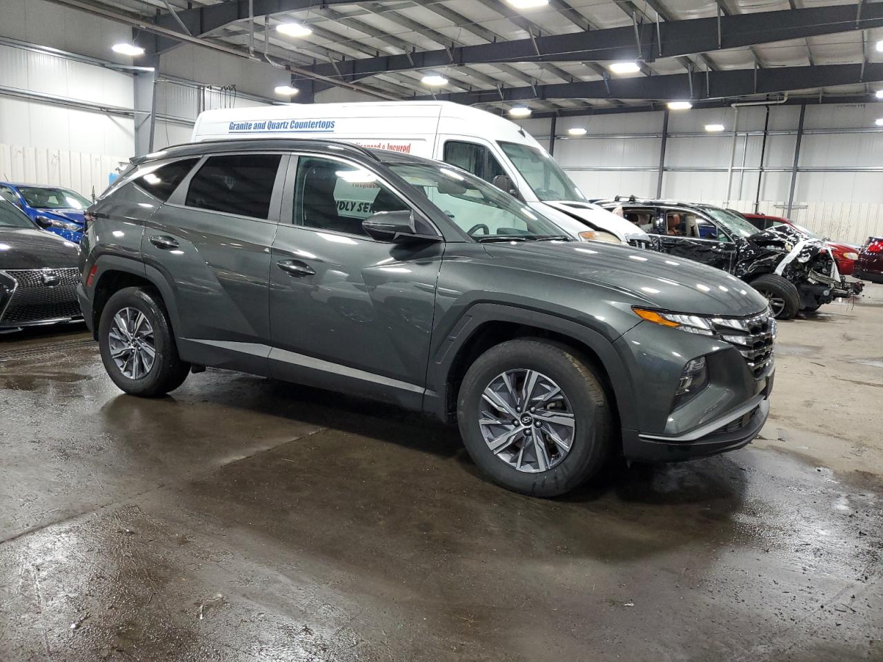 2022 HYUNDAI TUCSON BLUE VIN:KM8JBCA16NU044426