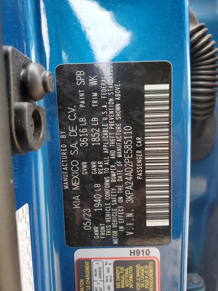 2023 KIA RIO LX VIN:3KPA24AD2PE585110