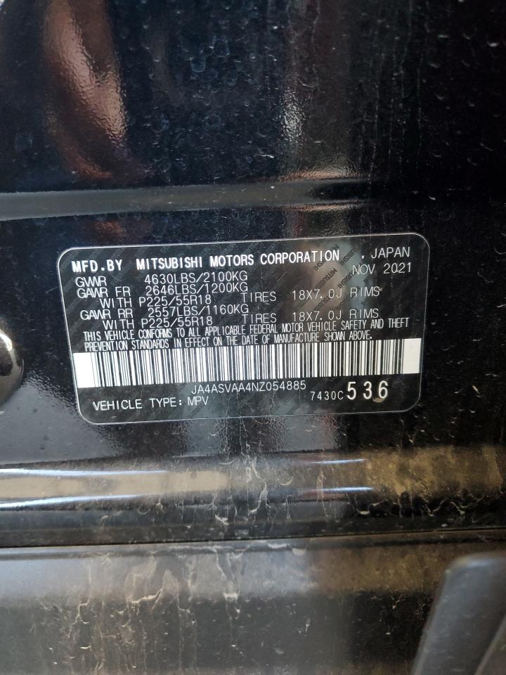 2022 MITSUBISHI ECLIPSE CROSS LE VIN:JA4ASVAA4NZ054885