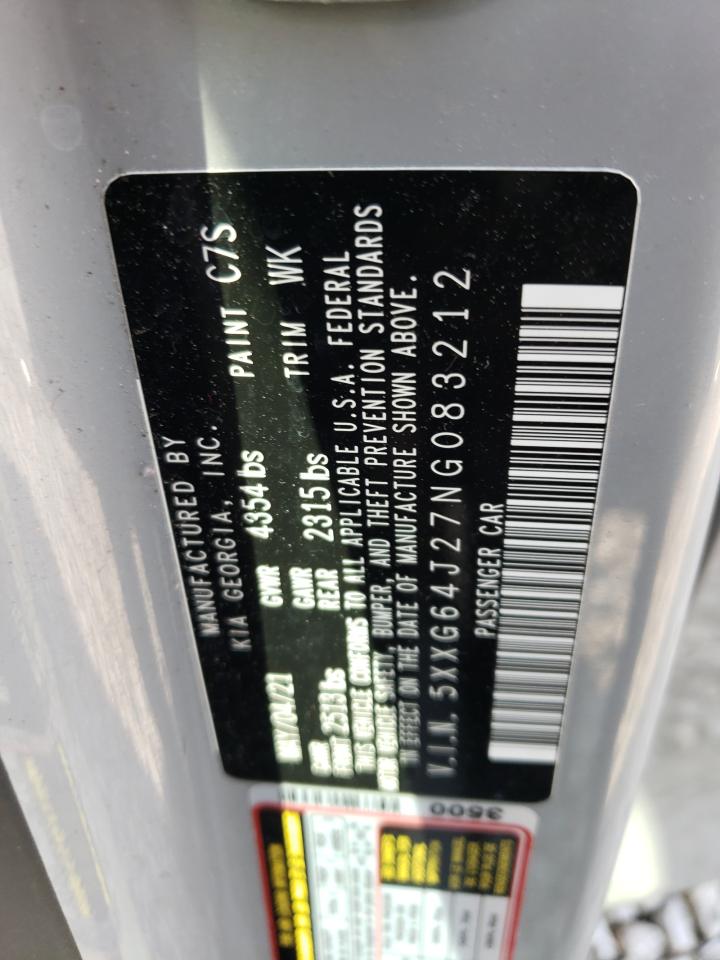 2022 KIA K5 GT LINE VIN:5XXG64J27NG083212
