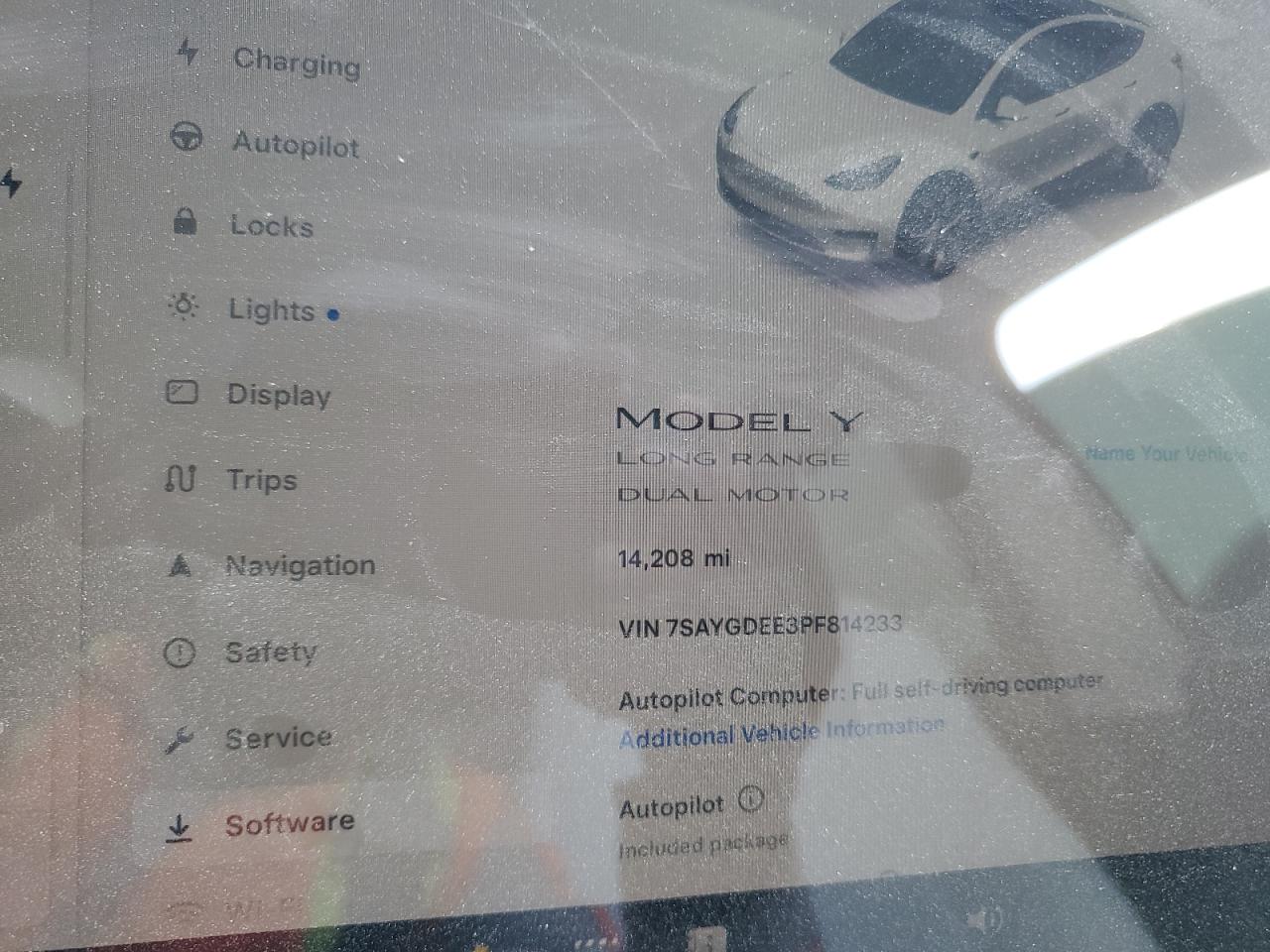 2023 TESLA MODEL Y  VIN:7SAYGDEE3PF814233