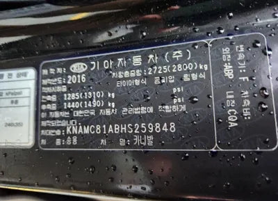 2017 Kia Carnival KNAMC81ABHS259848 VIN:KNAMC81ABHS259848