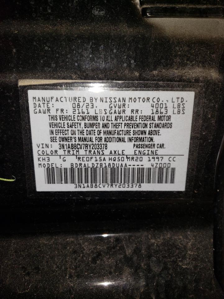 2024 NISSAN SENTRA SV VIN:3N1AB8CV7RY203378