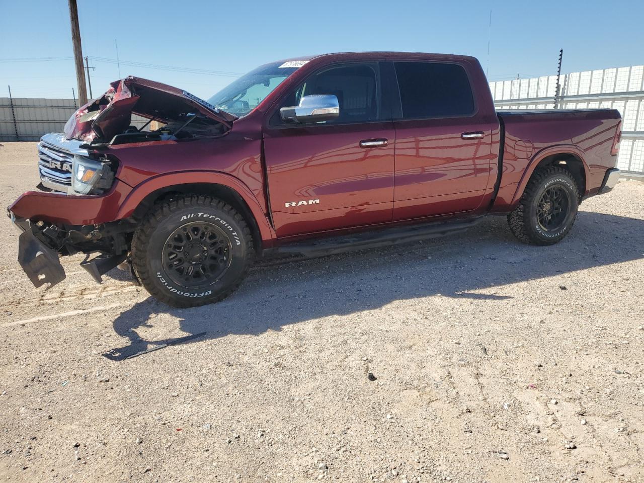 2022 RAM 1500 LARAMIE VIN:1C6SRFJT9NN208390