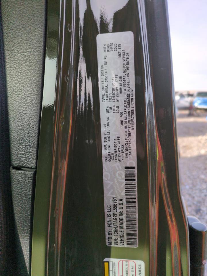 2023 JEEP GLADIATOR SPORT VIN:1C6HJTAG2PL556761