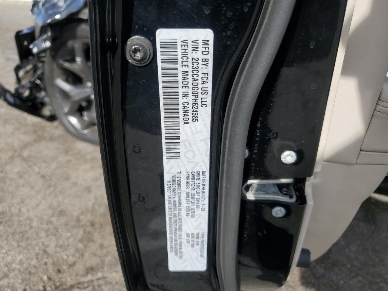 2023 CHRYSLER 300 TOURING L VIN:2C3CCADG0PH624585