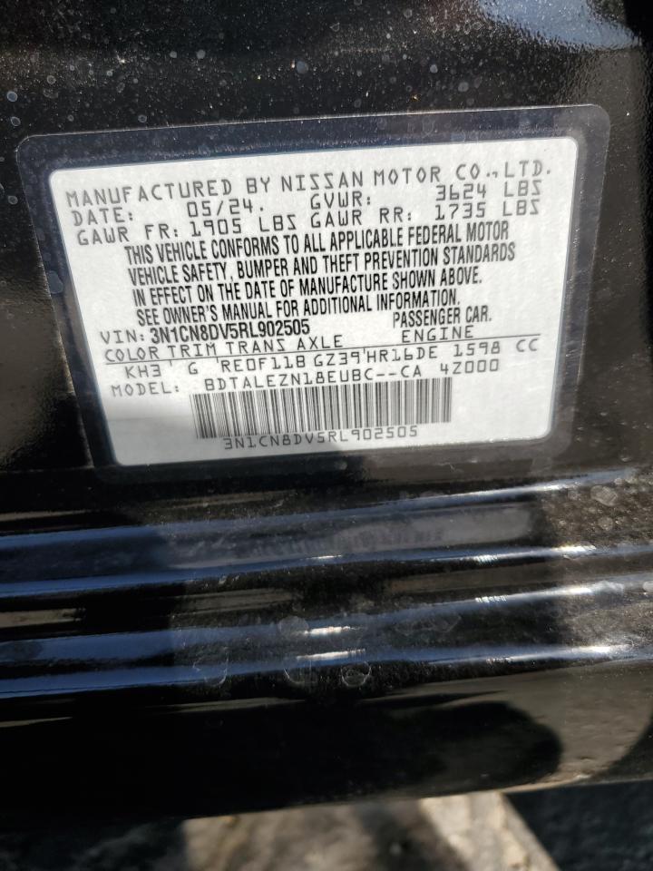 2024 NISSAN VERSA S VIN:3N1CN8DV5RL902505