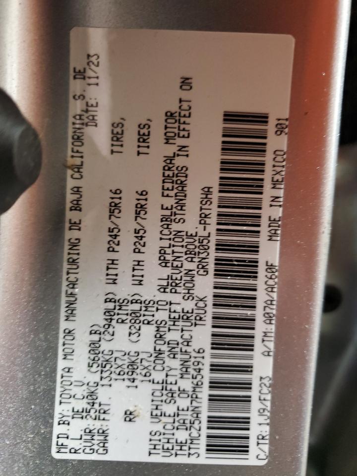 2023 TOYOTA TACOMA DOUBLE CAB VIN:3TMCZ5AN7PM654916