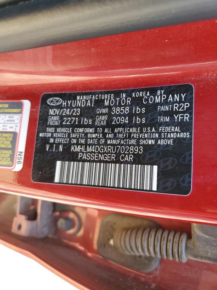 2024 HYUNDAI ELANTRA SEL VIN:KMHLM4DGXRU702893