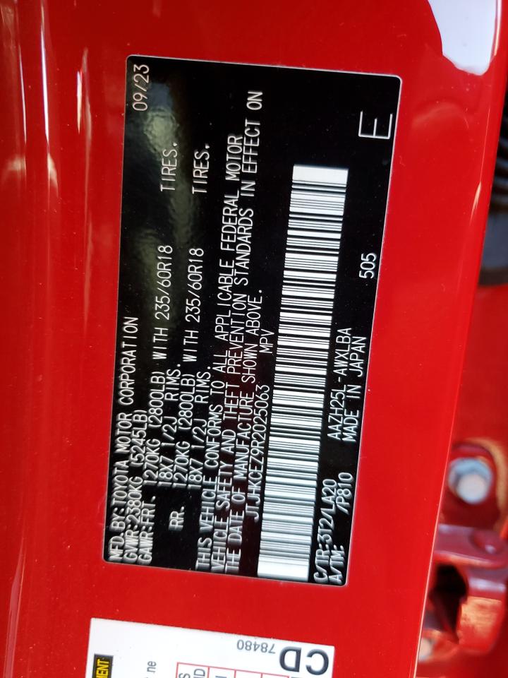2024 LEXUS NX 350H BASE VIN:JTJHKCEZ9R2025063