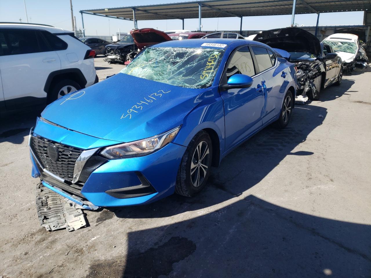 2022 NISSAN SENTRA SV VIN:3N1AB8CV3NY237716
