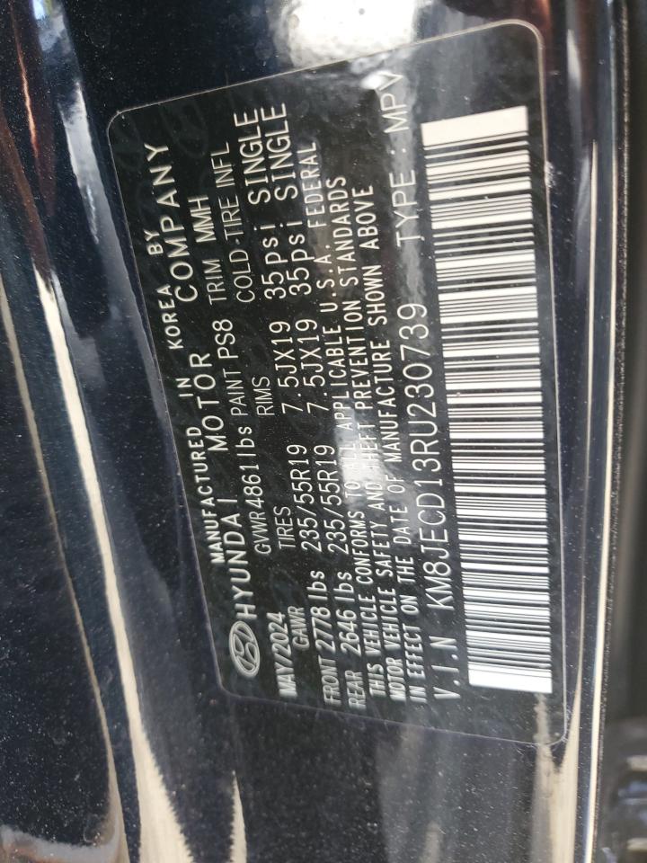 2024 HYUNDAI TUCSON LIMITED VIN:KM8JECD13RU230739