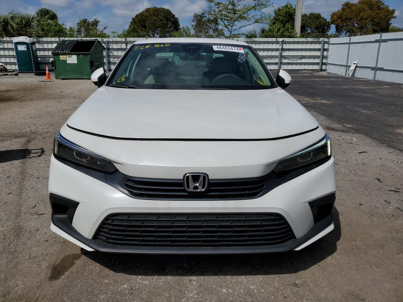 2022 HONDA CIVIC LX VIN:2HGFE2F23NH510380
