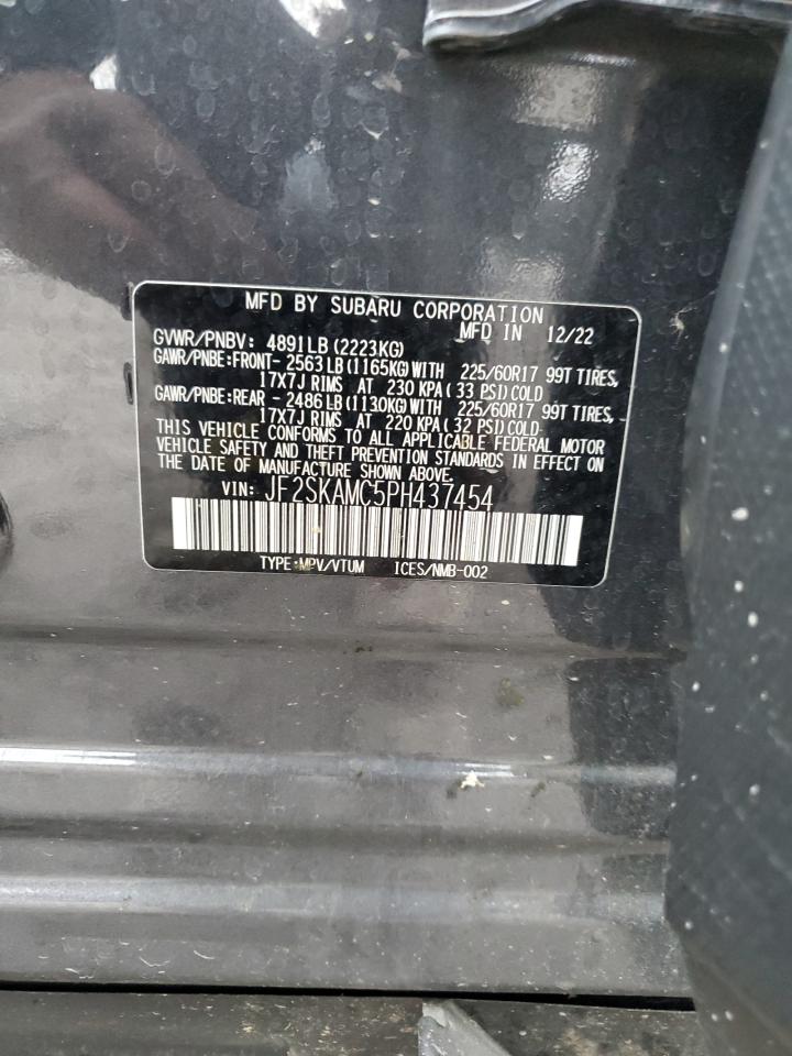 2023 SUBARU FORESTER WILDERNESS VIN:JF2SKAMC5PH437454