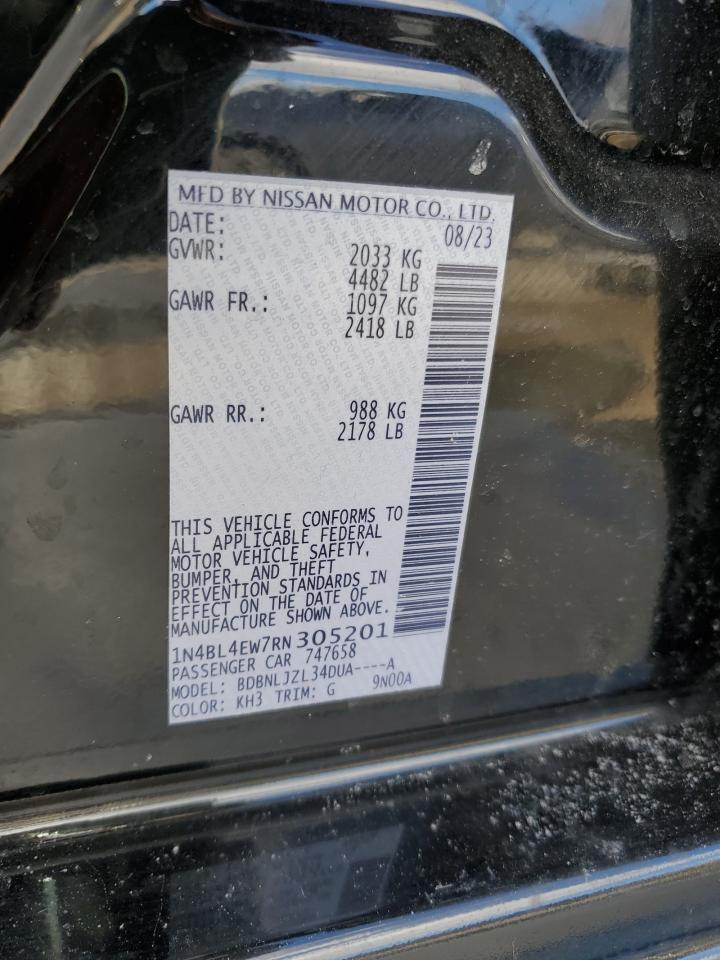 2024 NISSAN ALTIMA SL VIN:1N4BL4EW7RN305201