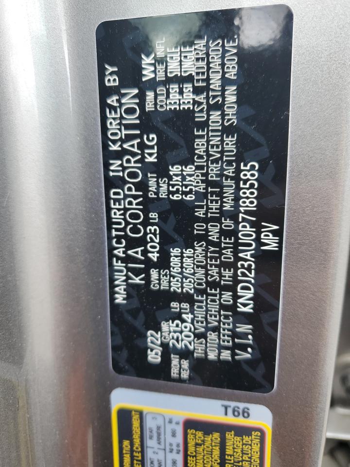 2023 KIA SOUL LX VIN:KNDJ23AU0P7188585