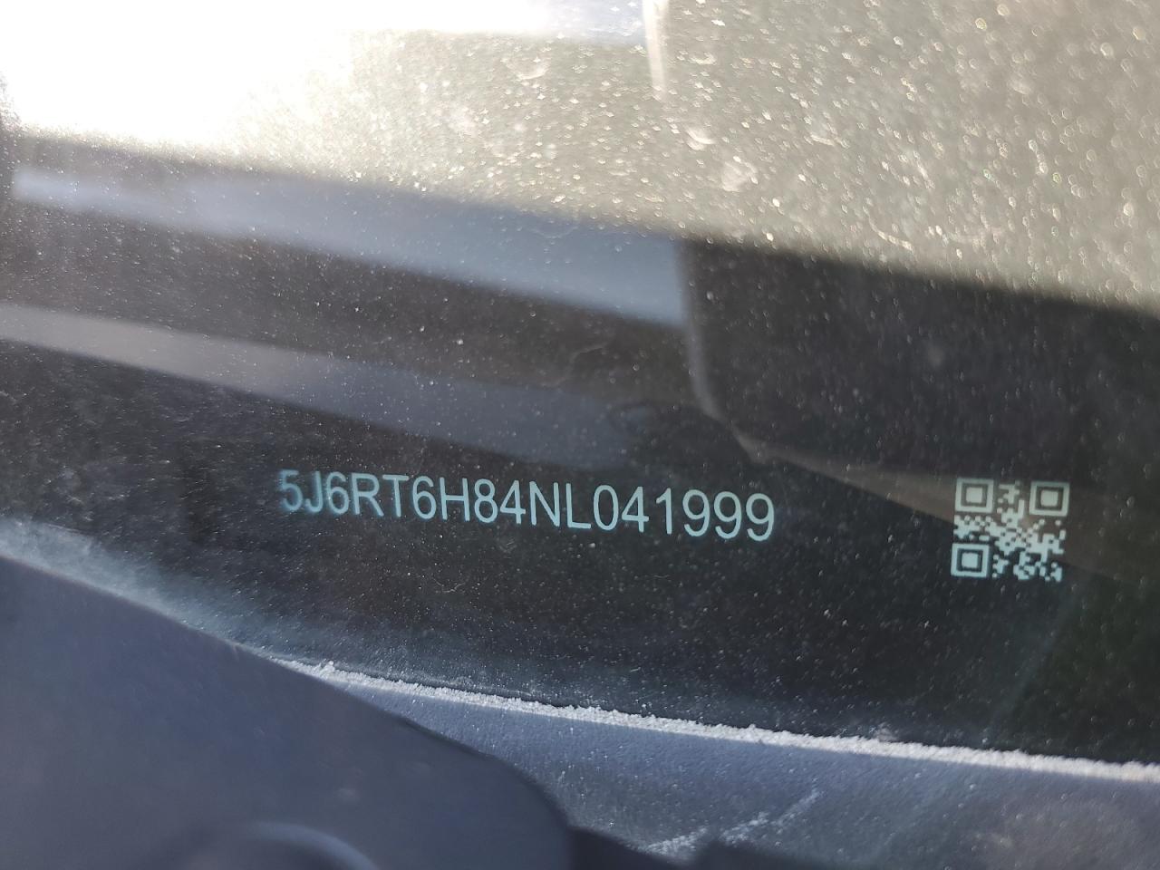 2022 HONDA CR-V EXL VIN:5J6RT6H84NL041999