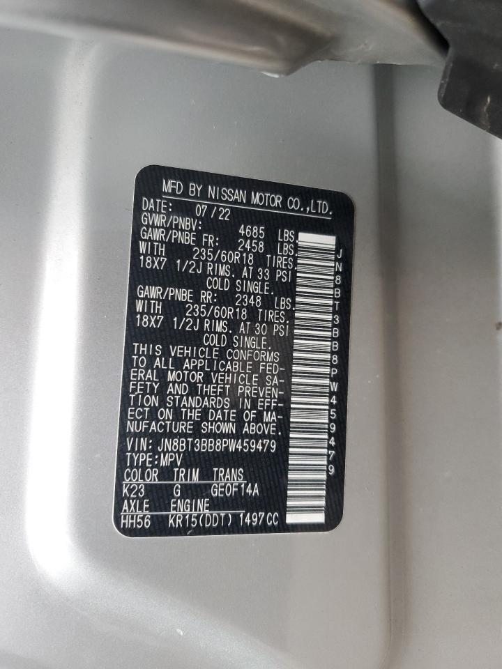 2023 NISSAN ROGUE SV VIN:JN8BT3BB8PW459479