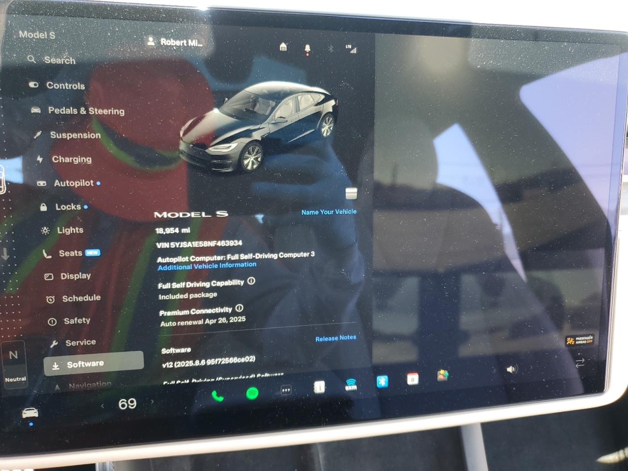 2022 TESLA MODEL S  VIN:5YJSA1E58NF463934
