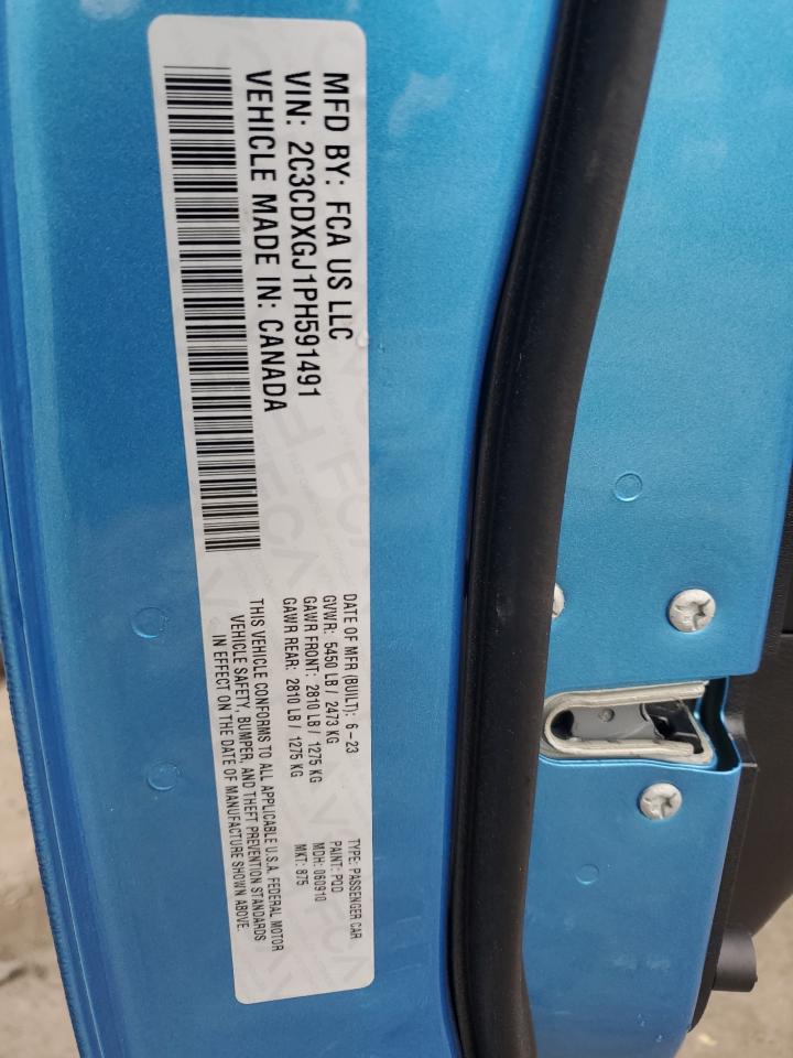 2023 DODGE CHARGER SCAT PACK VIN:2C3CDXGJ1PH591491