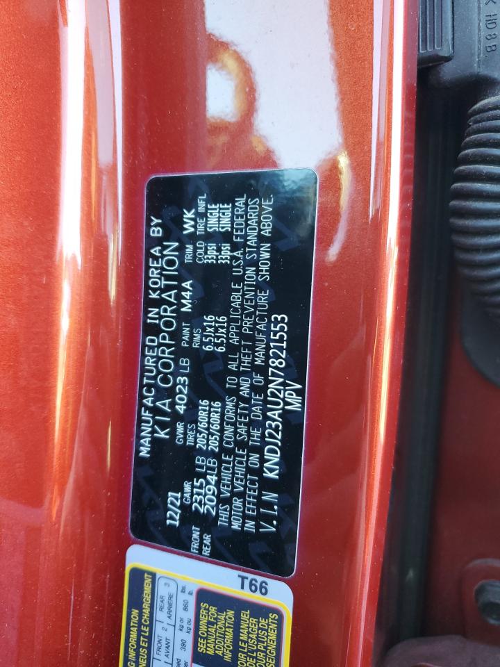 2022 KIA SOUL LX VIN:KNDJ23AU2N7821553