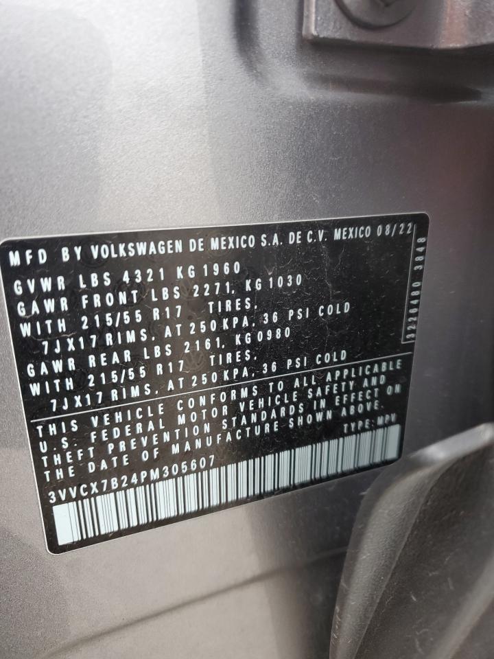 2023 VOLKSWAGEN TAOS S VIN:3VVCX7B24PM305607