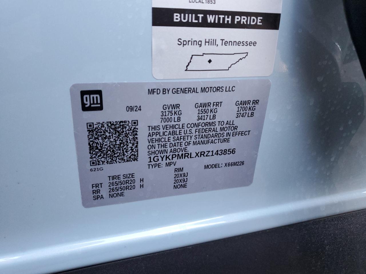 2024 CADILLAC LYRIQ TECH VIN:1ZVHT82H585181488