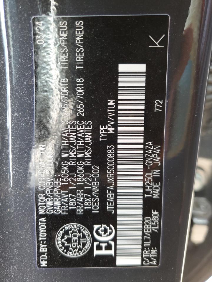 2024 TOYOTA LAND CRUISER BASE VIN:WVWZZZAUZJP554895