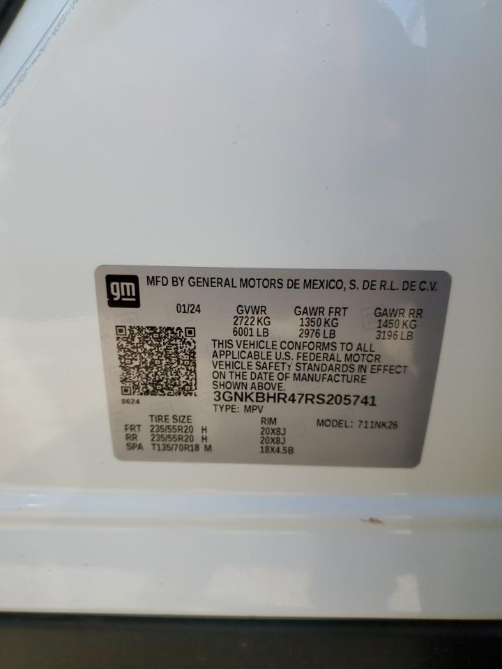 2024 CHEVROLET BLAZER 2LT VIN:3GNKBHR47RS205741