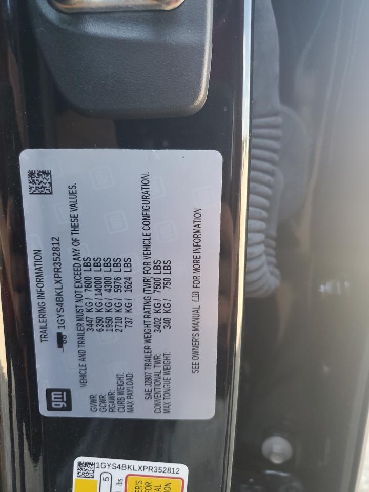 2023 CADILLAC ESCALADE PREMIUM LUXURY VIN:1GYS4BKLXPR352812