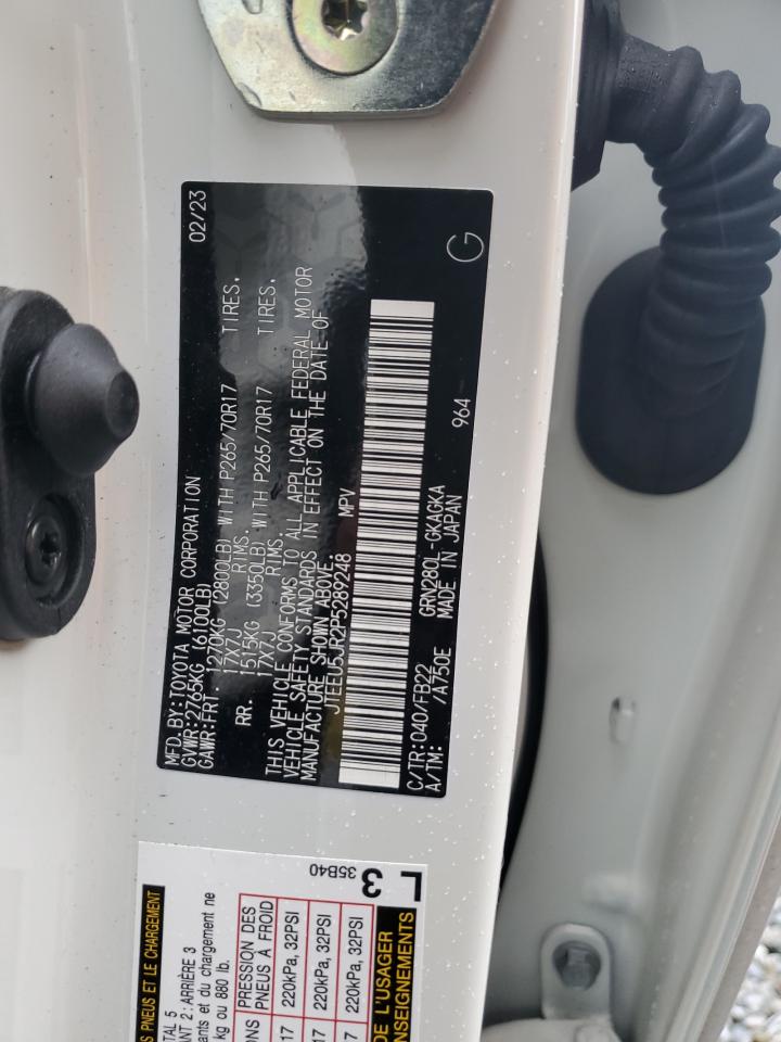 2023 TOYOTA 4RUNNER SR5 VIN:JTEEU5JR2P5289248