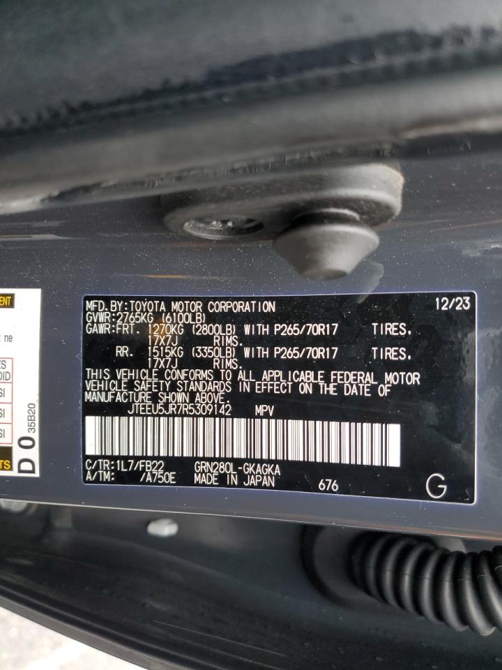 2024 TOYOTA 4RUNNER SR5 VIN:JTEEU5JR7R5309142