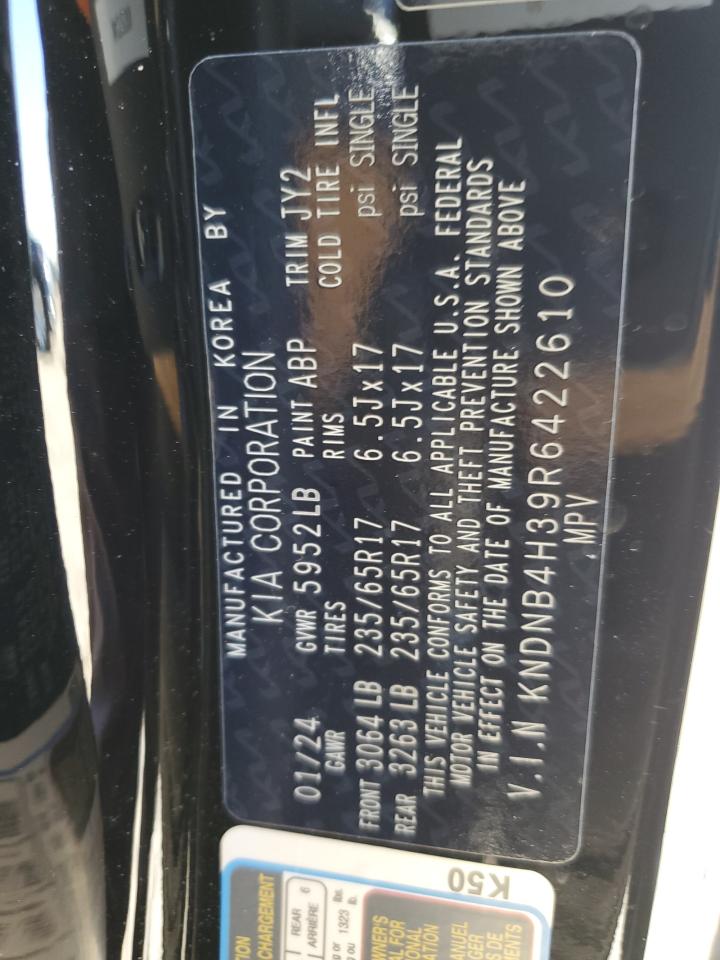 2024 KIA CARNIVAL LX VIN:KNDNB4H39R6422610