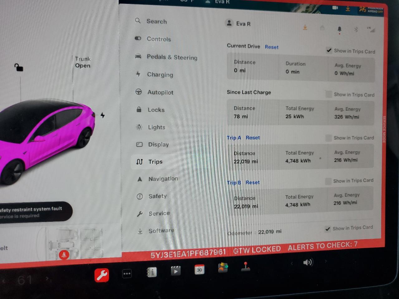 2023 TESLA MODEL 3  VIN:5YJ3E1EA1PF687961