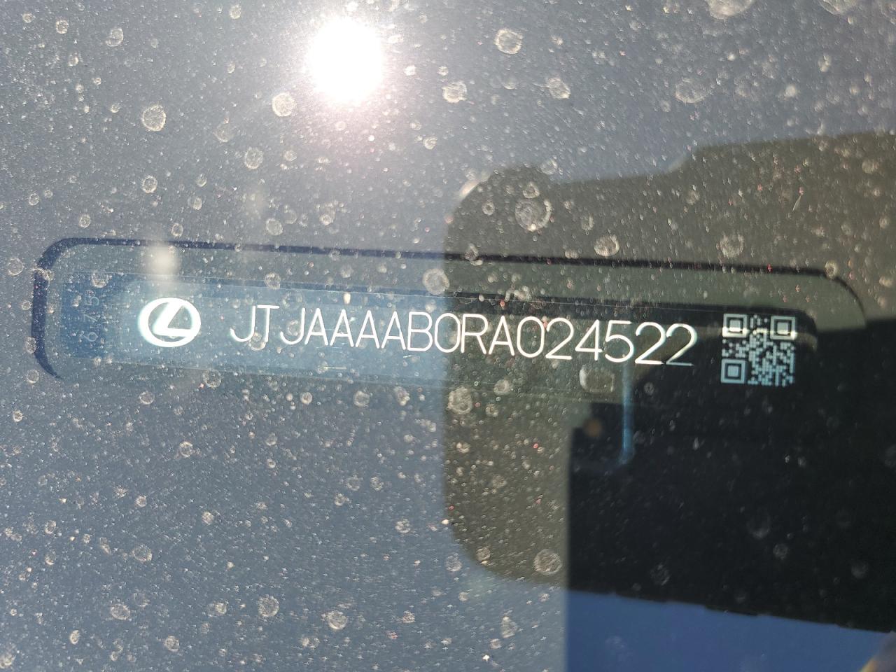 2024 LEXUS RZ 450E VIN:JTJAAAAB0RA024522