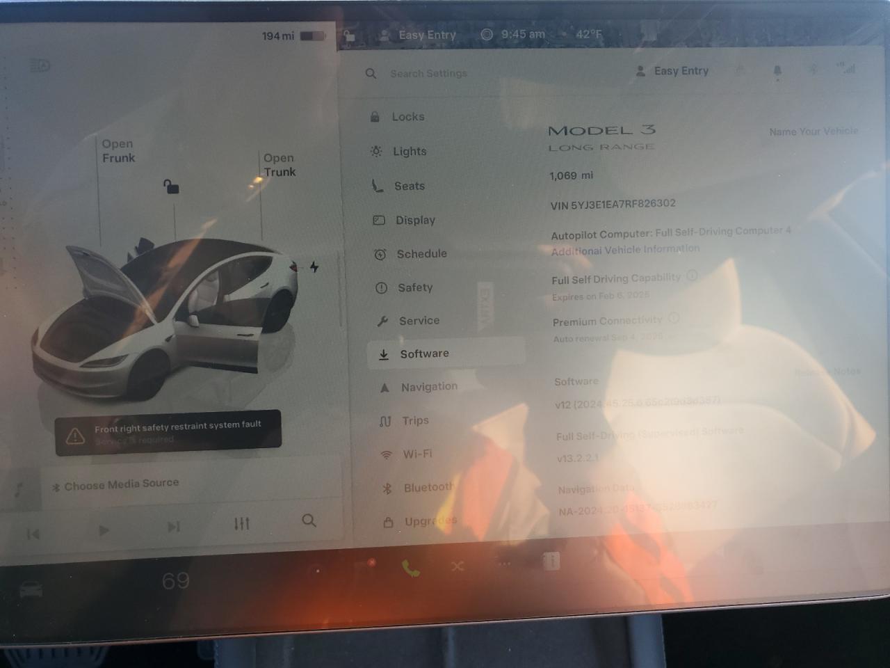 2024 TESLA MODEL 3  VIN:5YJ3E1EA7RF826302