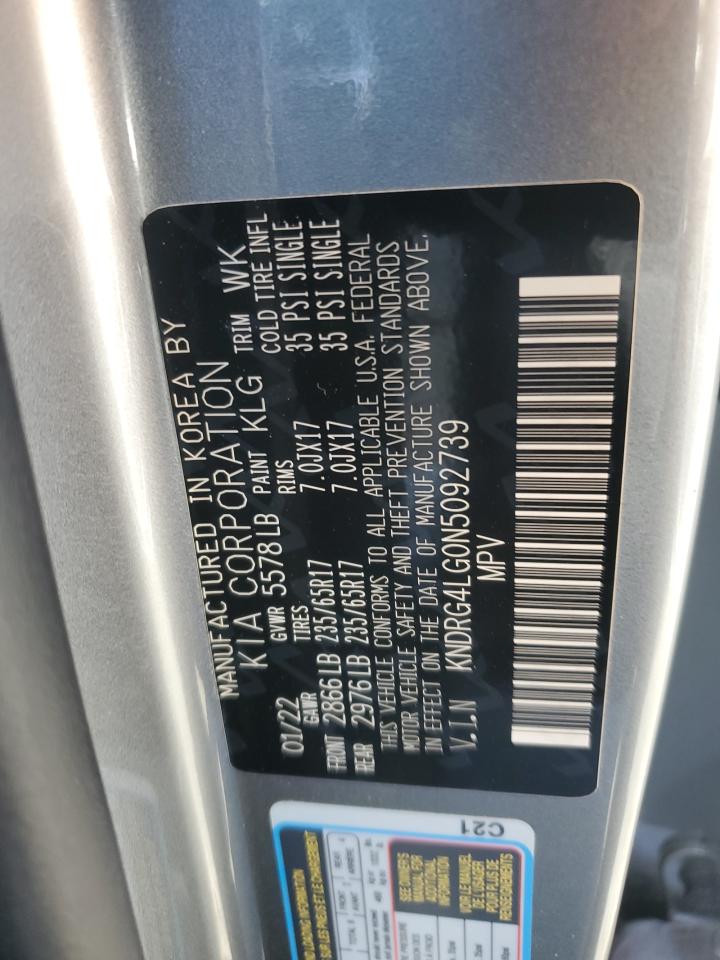 2022 KIA SORENTO S VIN:KNDRG4LG0N5092739