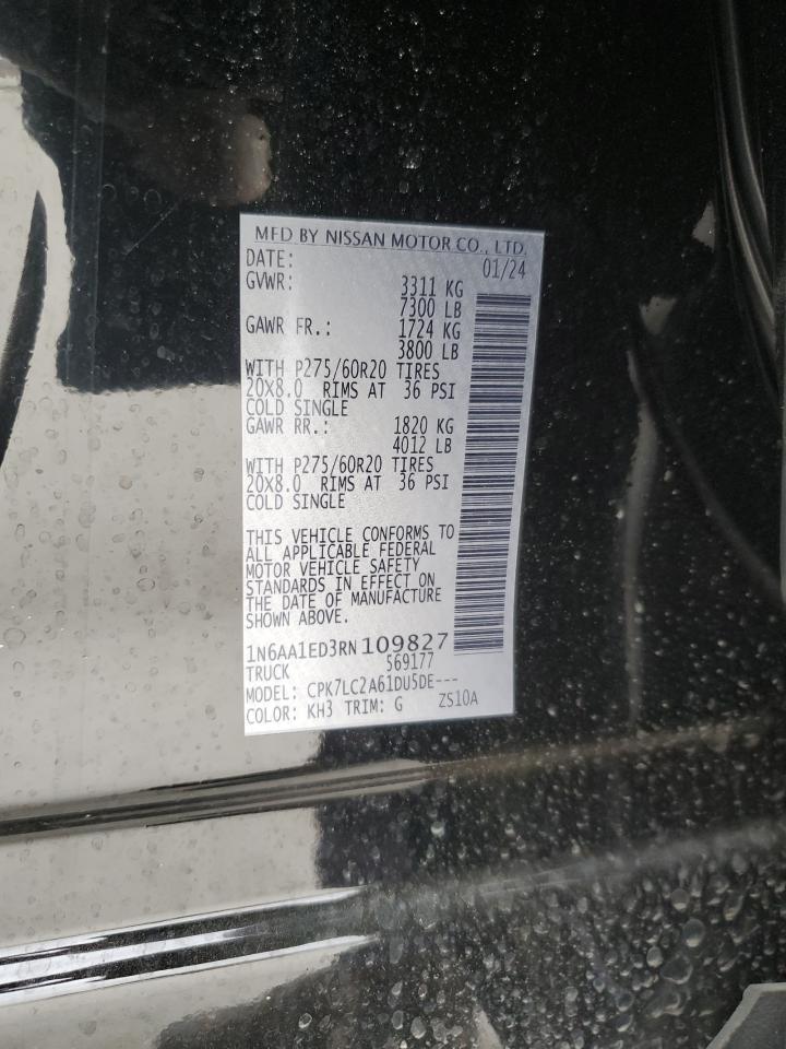 2024 NISSAN TITAN PRO-4X VIN:1N6AA1ED3RN109827
